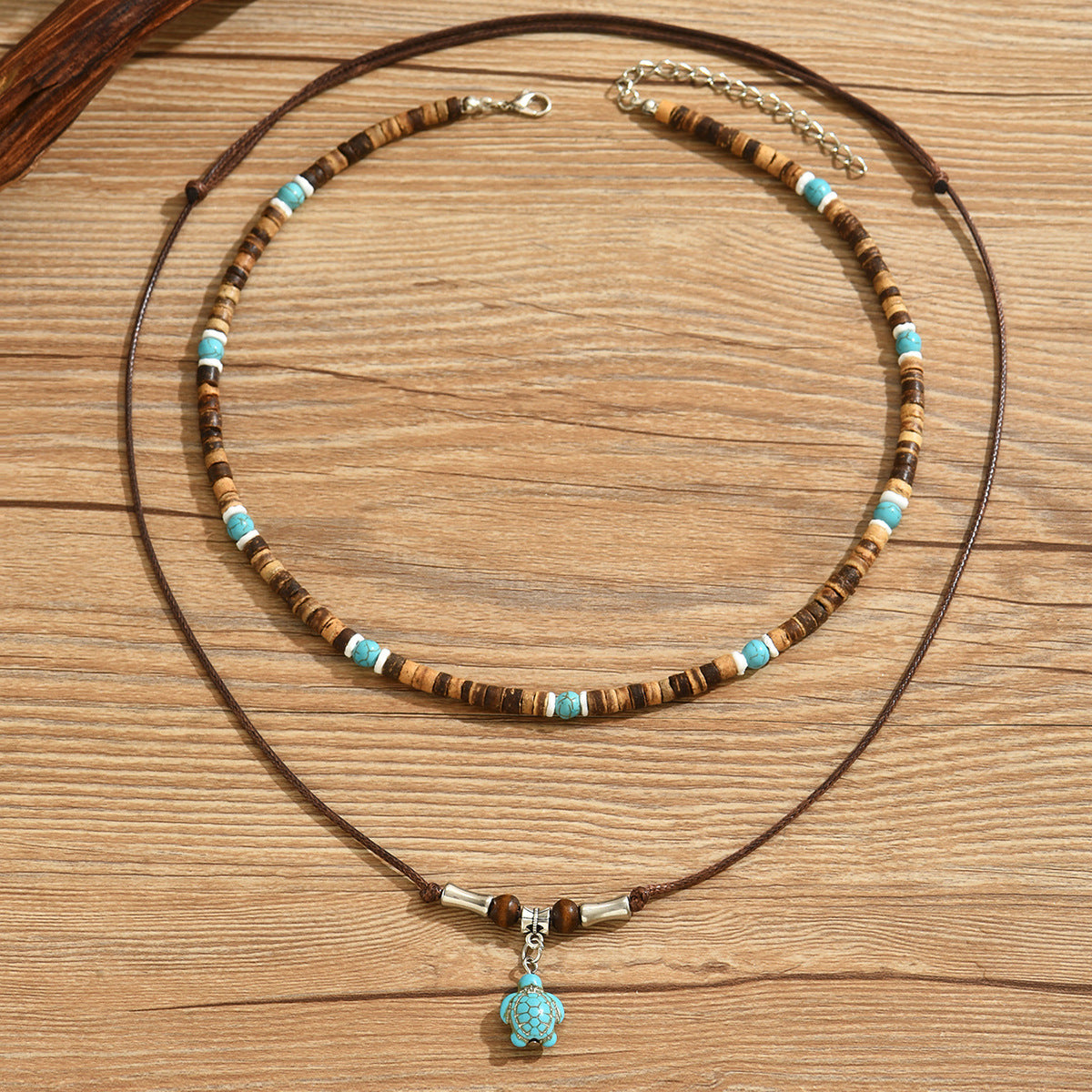 Wholesale Necklace Western Style Cactus Cattle Head Hat Turquoise Flannel Neck Chain